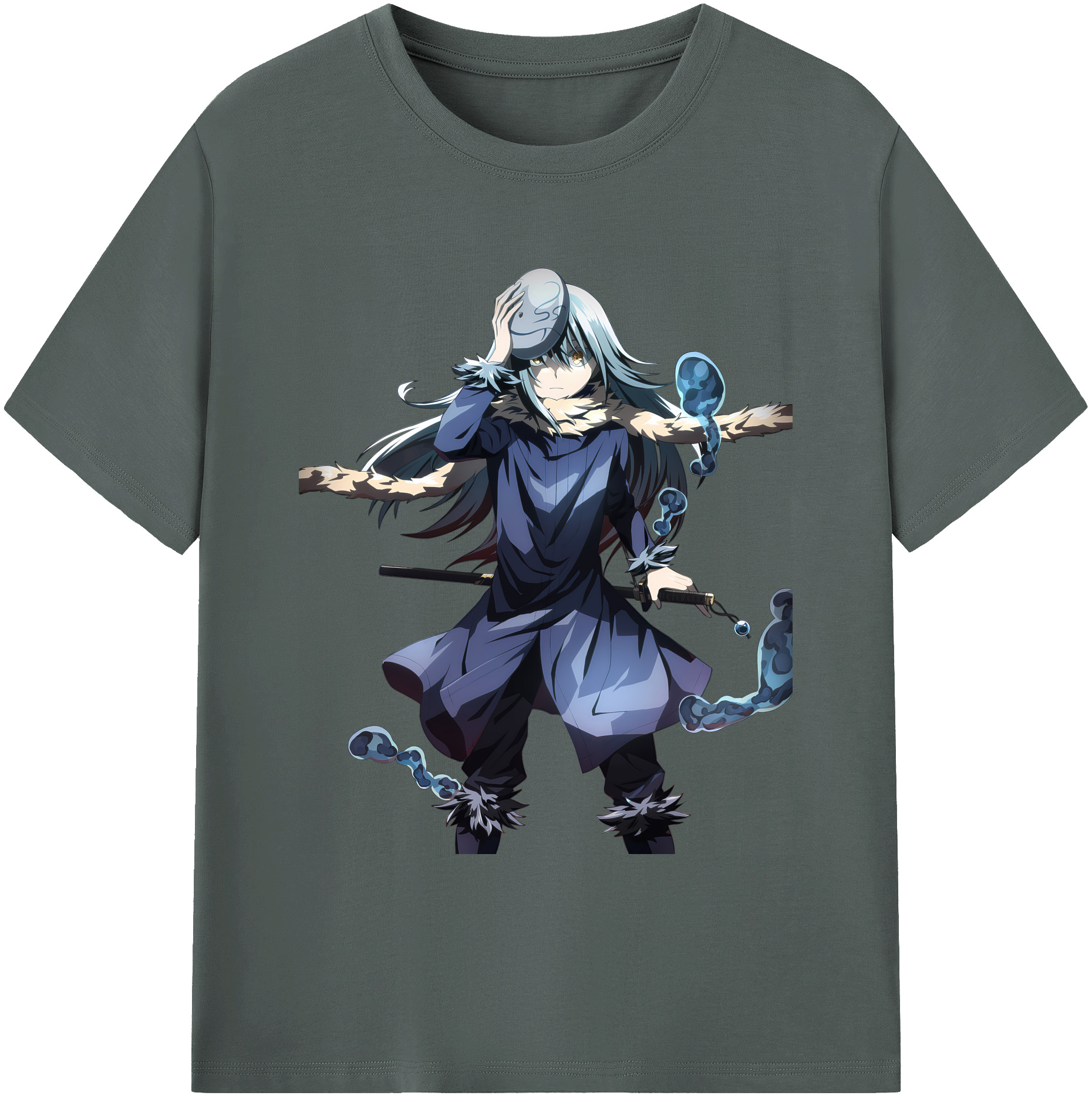 （画像用） 転スラ Regarding Reincarnated to Slime 綿100％ メンズ半袖Tシャツ｜肌触りやわらか＆通気性